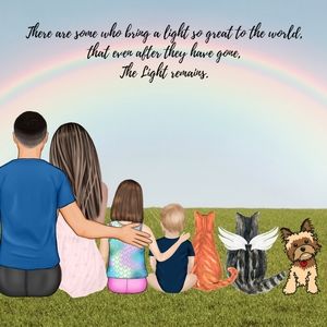 Personalized Illustrated Pet Memorial Portraits